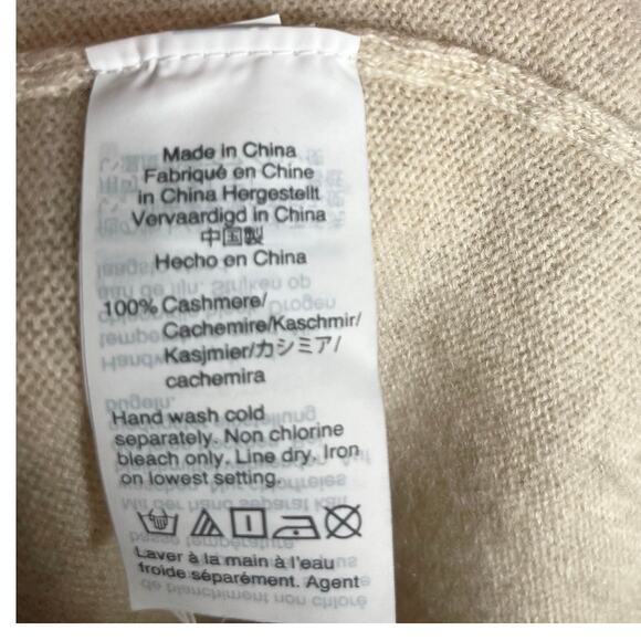 Madewell Long Sleeve Cashmere Sweater Womens XS Beige Neutral Minimalist - Picture 8 of 8